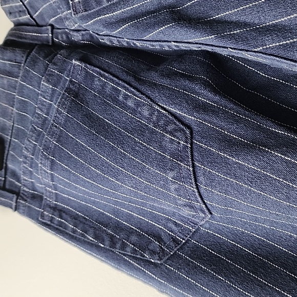 Vintage Versace Jeans Couture Pinstripe Stretch Denim Jeans - Picture 8 of 11